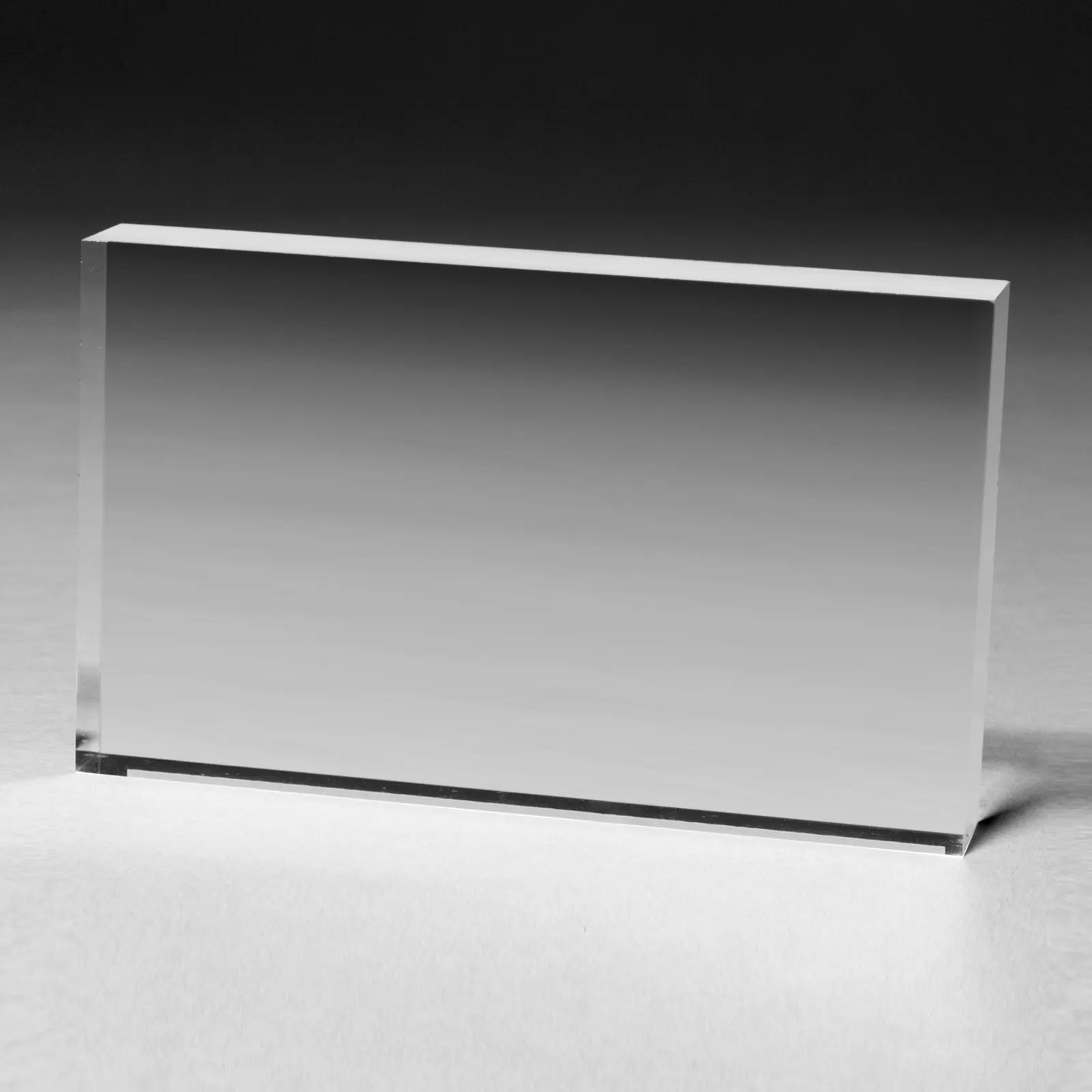 Acrylic Paperweight Rectangle Thick Clear - 2.5 x 4 x 0.75 in - product view 5