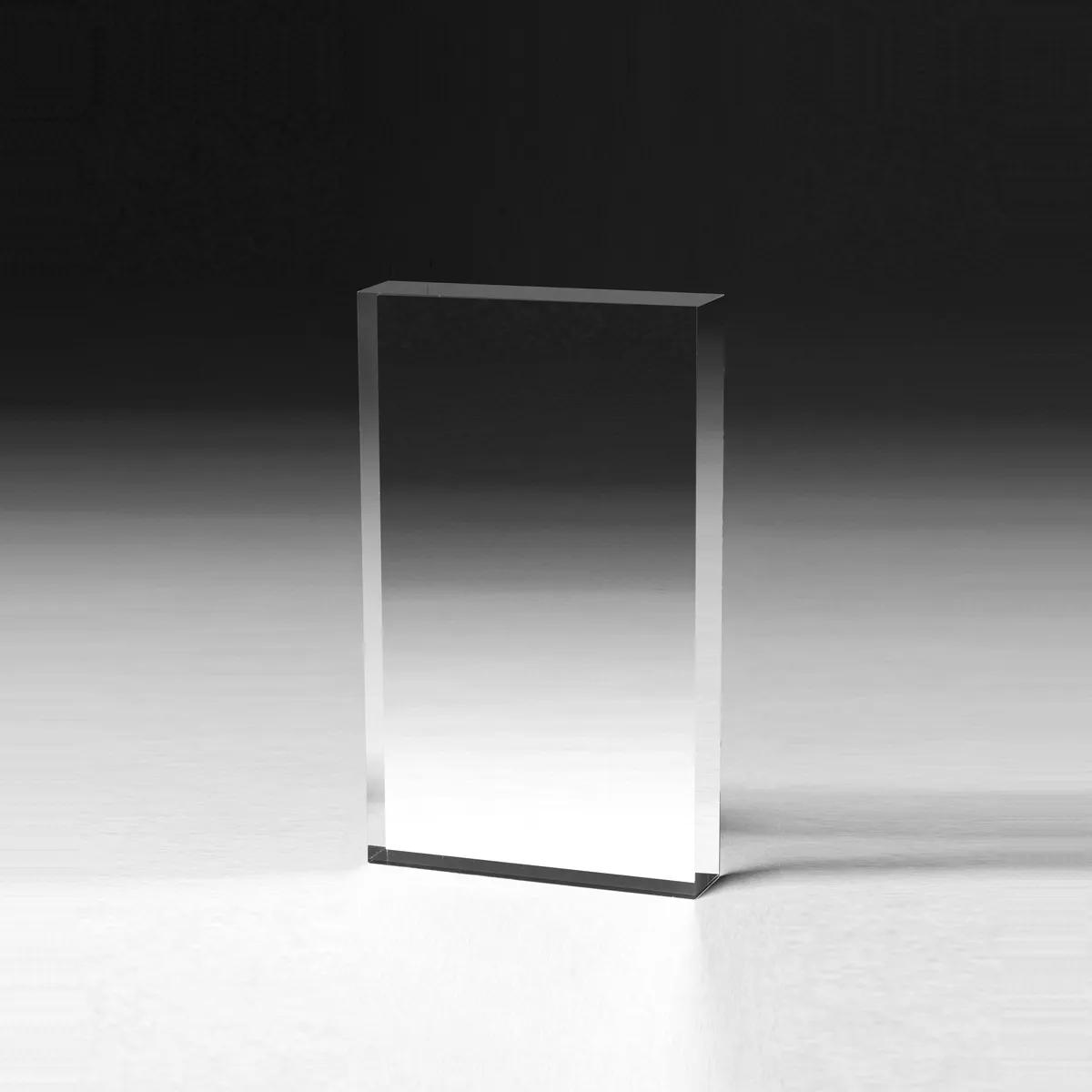 Acrylic Paperweight Rectangle Large Thick - 4 x 6 x 0.75 in - product view 4