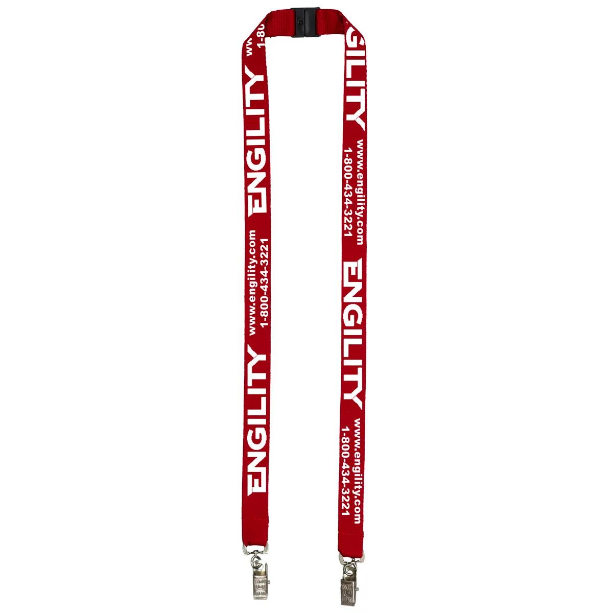 Custom Lanyards Dual Attachment Polyester - 18 in (0.75 in) - product view 3