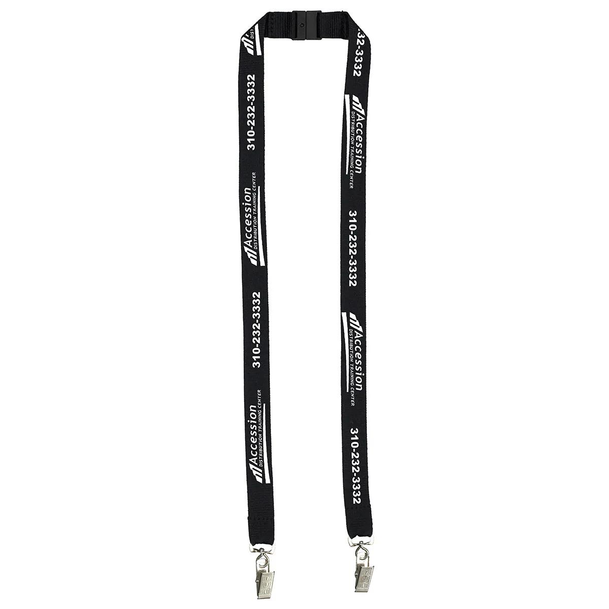 Custom Lanyards Dual Attachment Polyester - 18 in (0.75 in) - product view 5