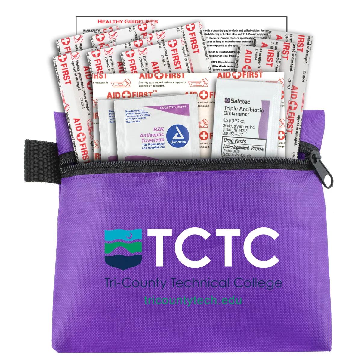 First Aid Kit Plus Zipper Pouch 14 Piece - 5 x 4.25 in - product view 14