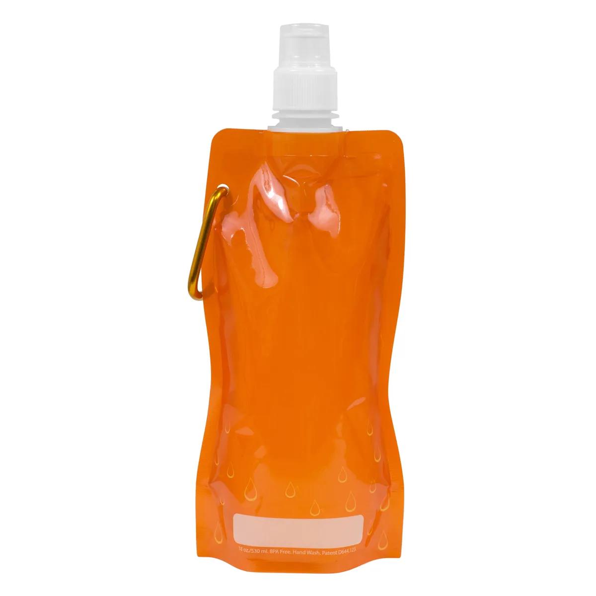 Foldable Water Bottle Polyethylene Carabiner - 18 oz - product view 22