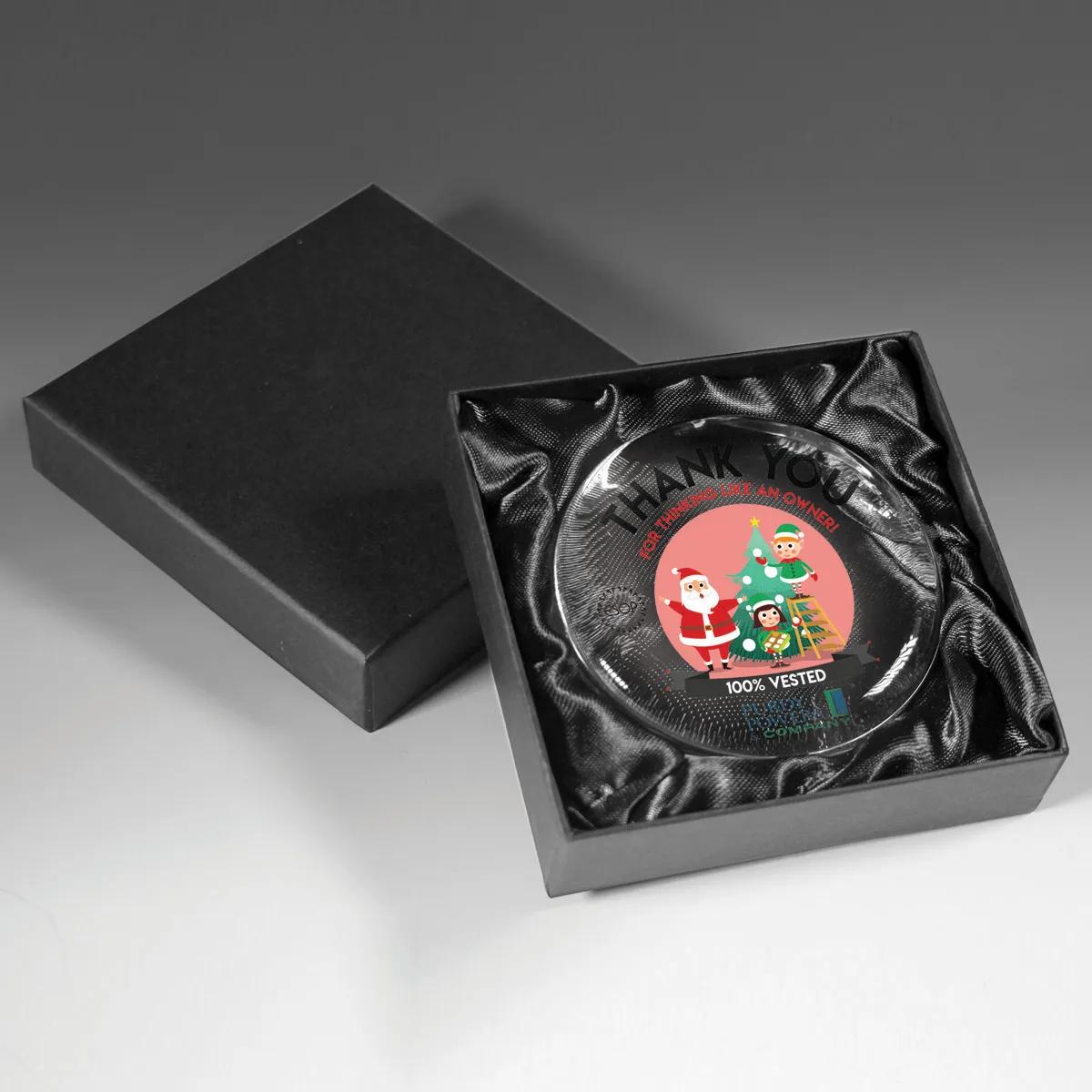 Round Glass Paperweight Prestige Acrylic - 2 7/8 in - product view 6