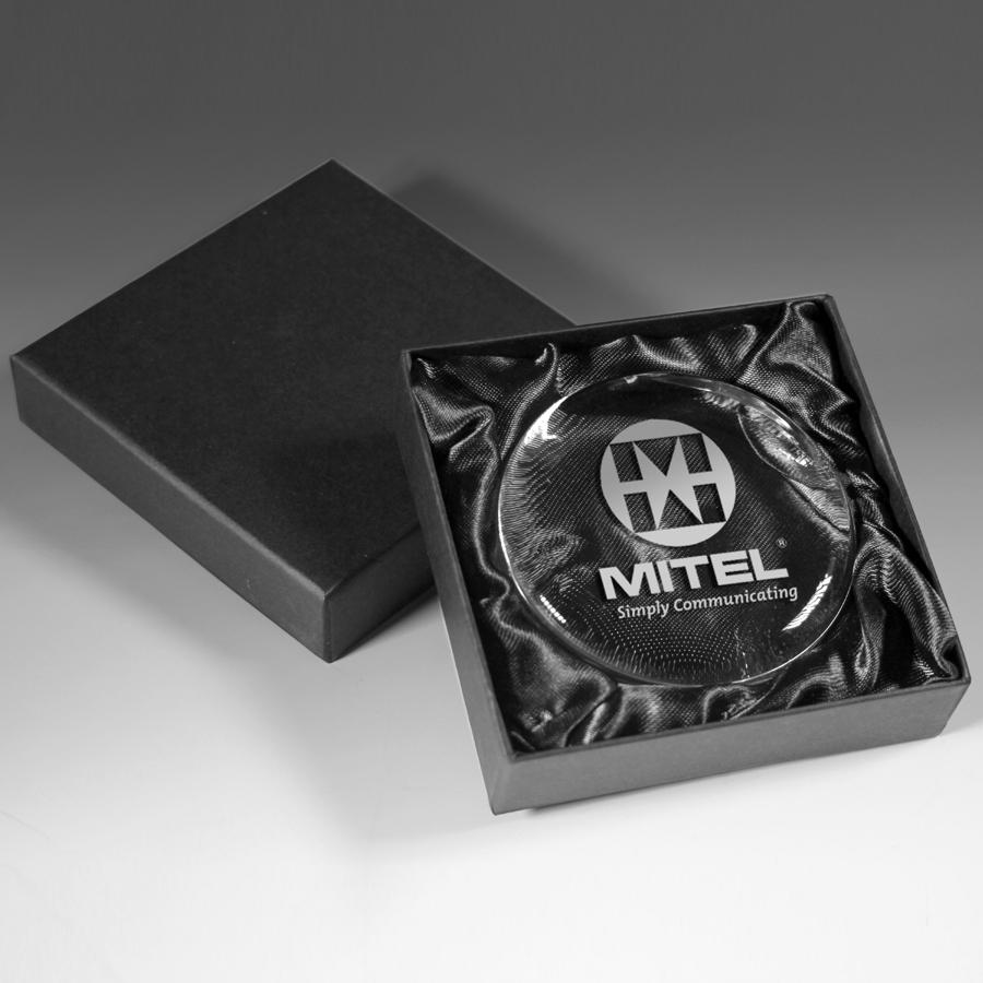 Round Glass Paperweight Prestige Acrylic - 2 7/8 in - product view 9