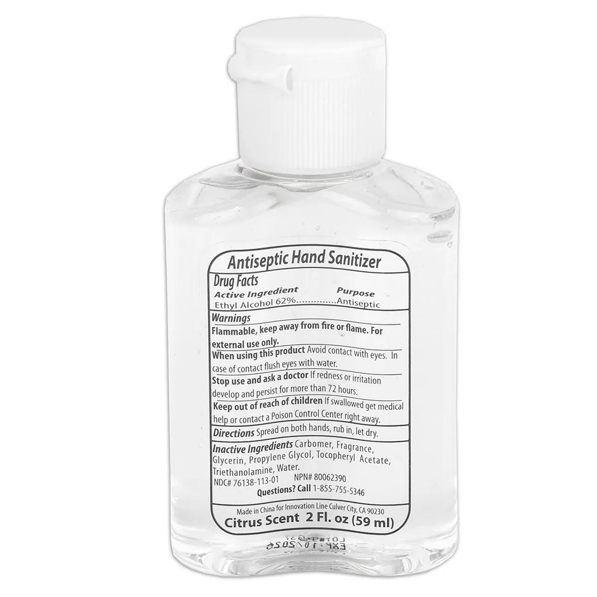 Hand Sanitizer Gel Citrus Scented Flip-Top - 2 oz - product view 3