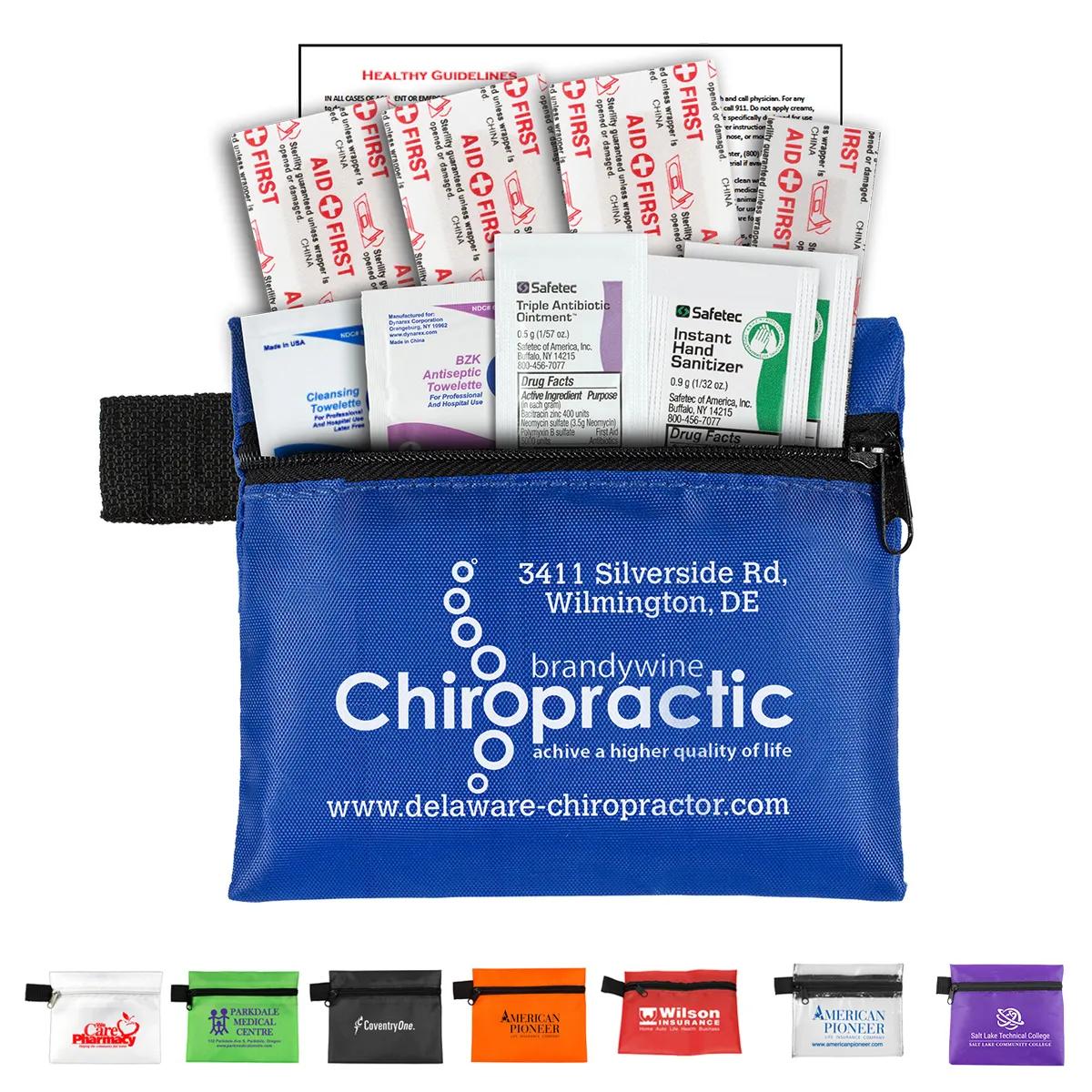 First Aid Kit Hand Sanitizer 10-Piece Zipper Pouch - 5 x 4 in