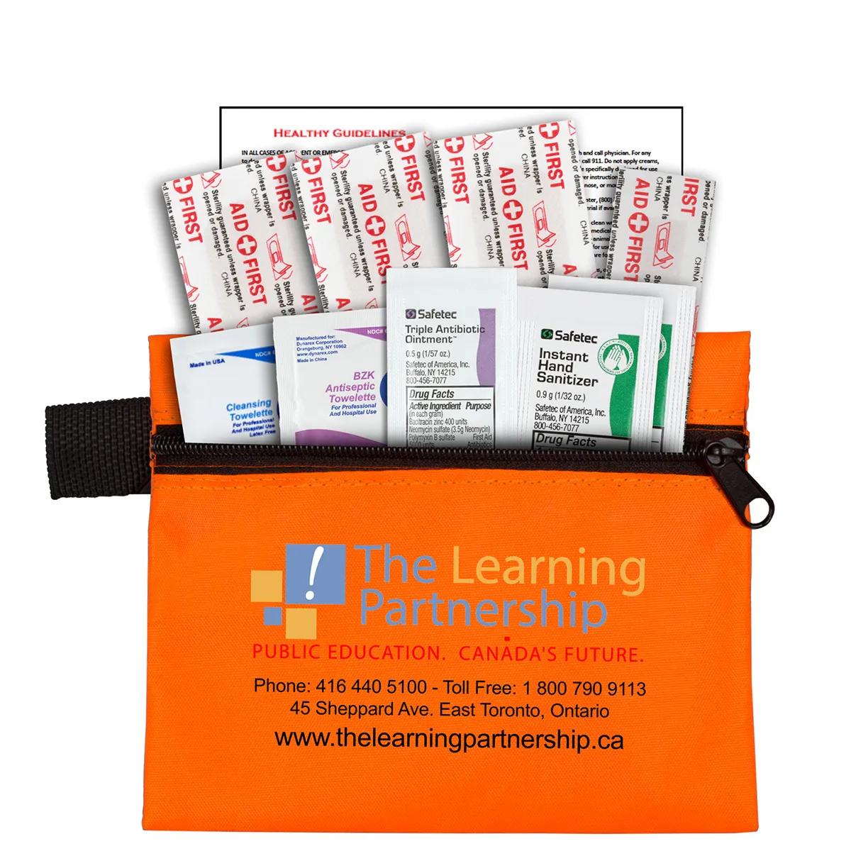 First Aid Kit Hand Sanitizer 10-Piece Zipper Pouch - 5 x 4 in - product view 14