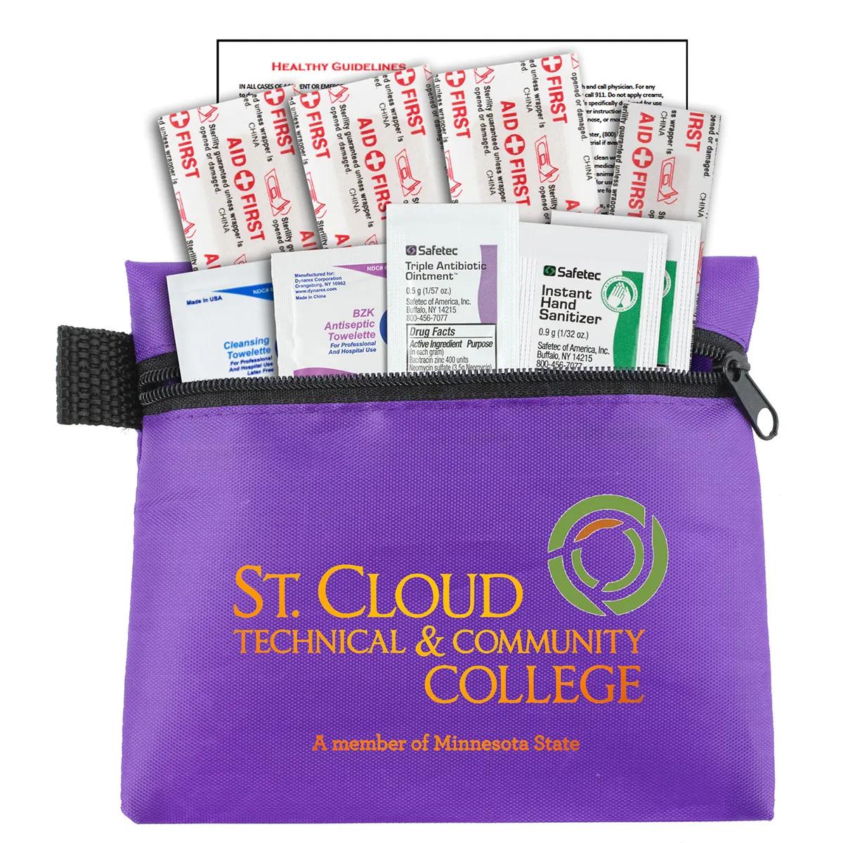 First Aid Kit Hand Sanitizer 10-Piece Zipper Pouch - 5 x 4 in - product view 15