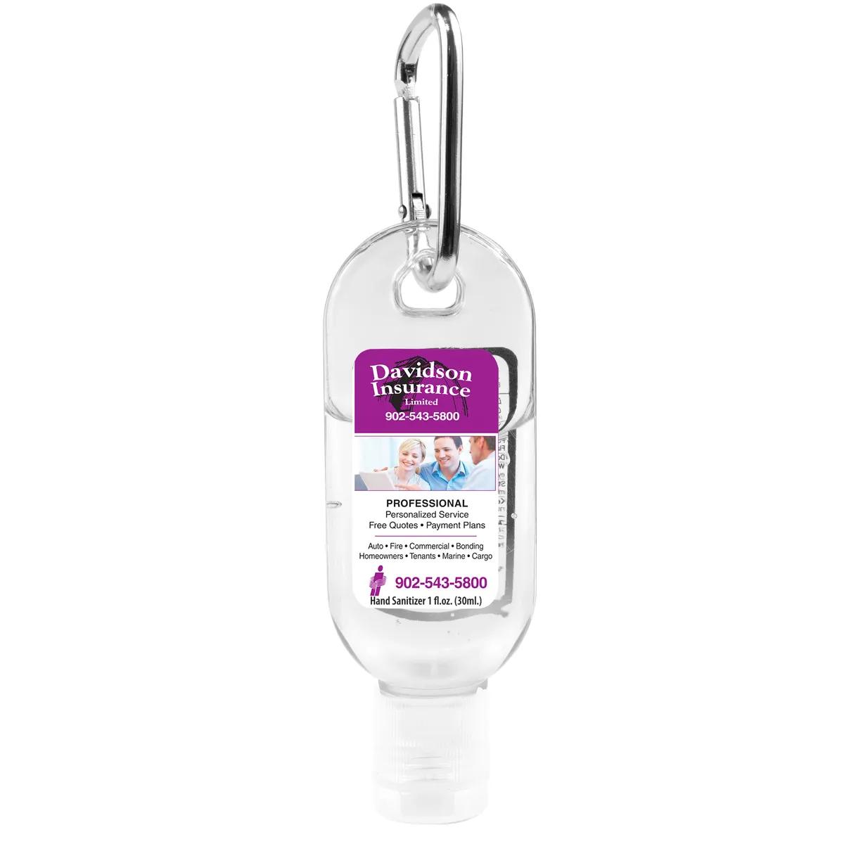 Hand Sanitizer Gel Flip-Top with Carabiner Clip - 1 oz - product view 2