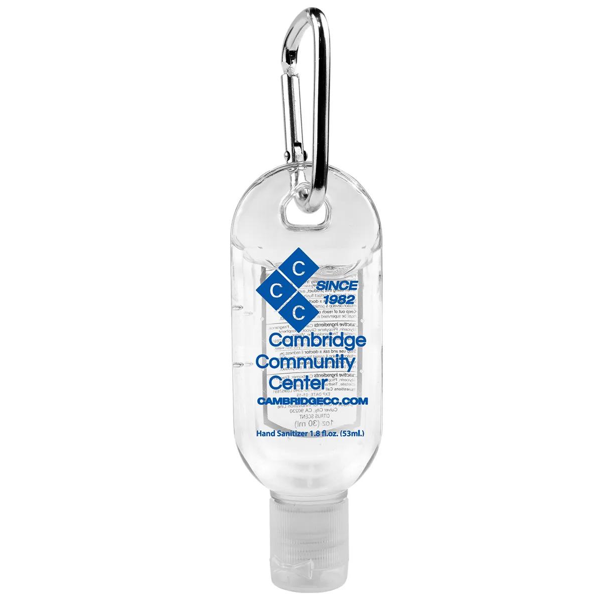 Hand Sanitizer Gel Large Carabiner Bottle Citrus - 1.8 oz - product view 4