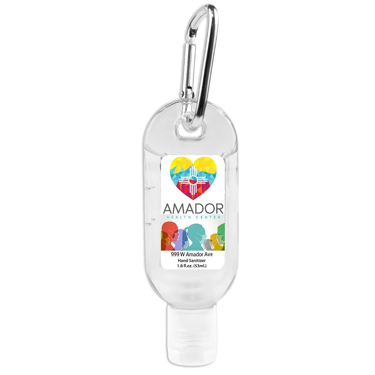 "SANGO L" 1.8 oz Hand Sanitizer Antibacterial Gel in Flip-Top Bottle with Carabiner(PhotoImage Full Color) - product view 1