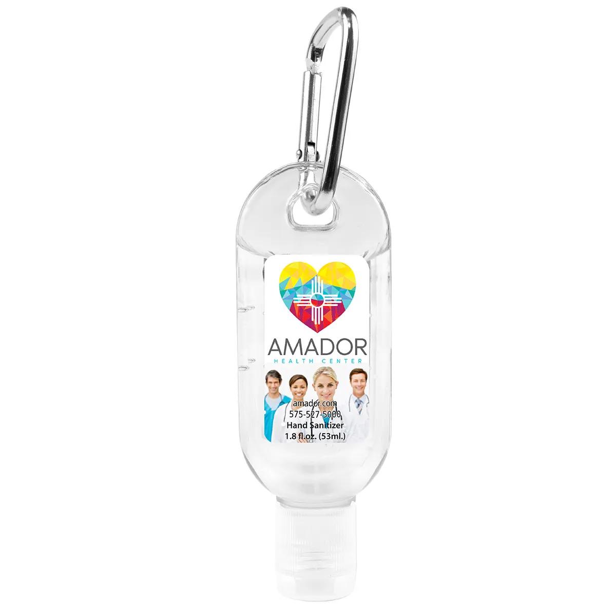 Hand Sanitizer Gel Carabiner Full Color Print - 1.8 oz - product view 2