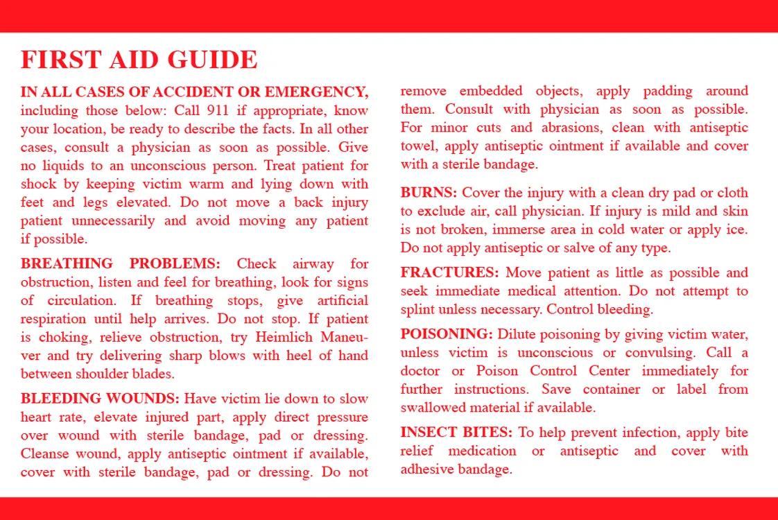 First Aid Kit Hand Sanitizer 9-Piece Bandages - 5 x 4 in - product view 23