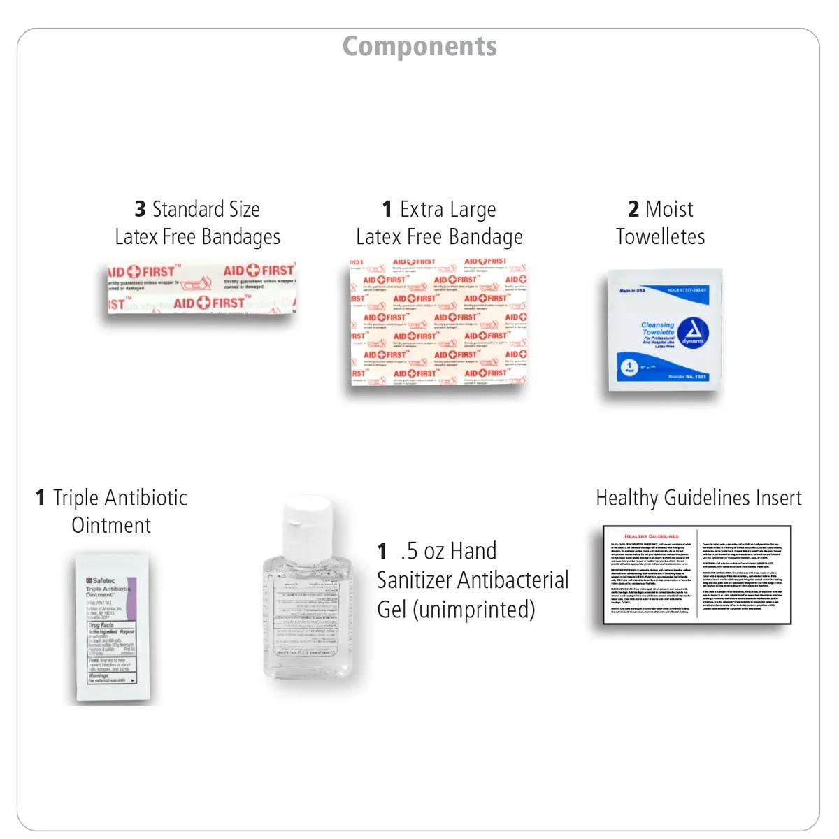 First Aid Kit Hand Sanitizer Plus Antibiotic Ointment - 5 x 4 in - product view 25