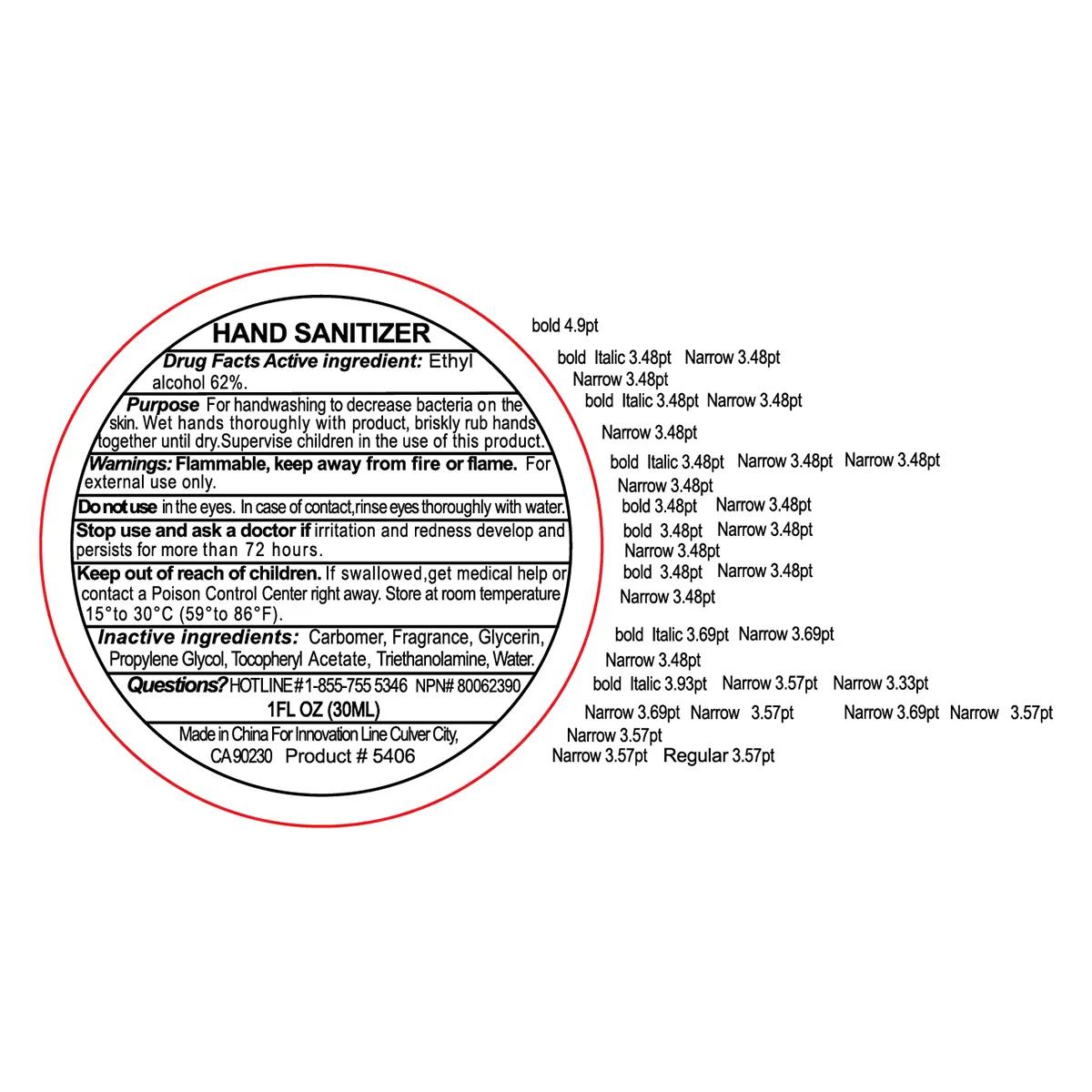 Hand Sanitizer Gel Round with Adjustable Strap - 1 oz - product view 16