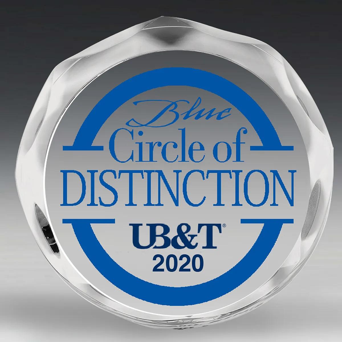 Scalloped Acrylic Paperweight Award Circle - 4 in Dia