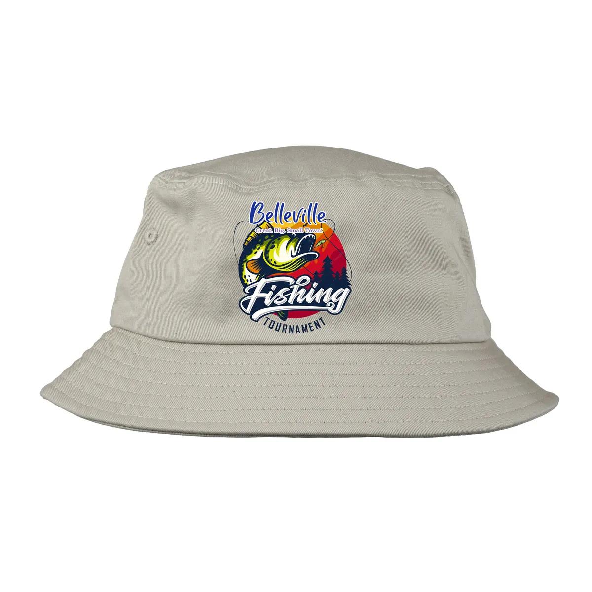 Cotton Bucket Hat Breathable Eyelet Vents - One Size - product view 3