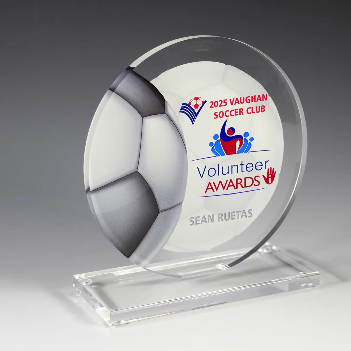 Soccer Achievement Acrylic Award 4 Color Process - 5.75 x 6.25 in