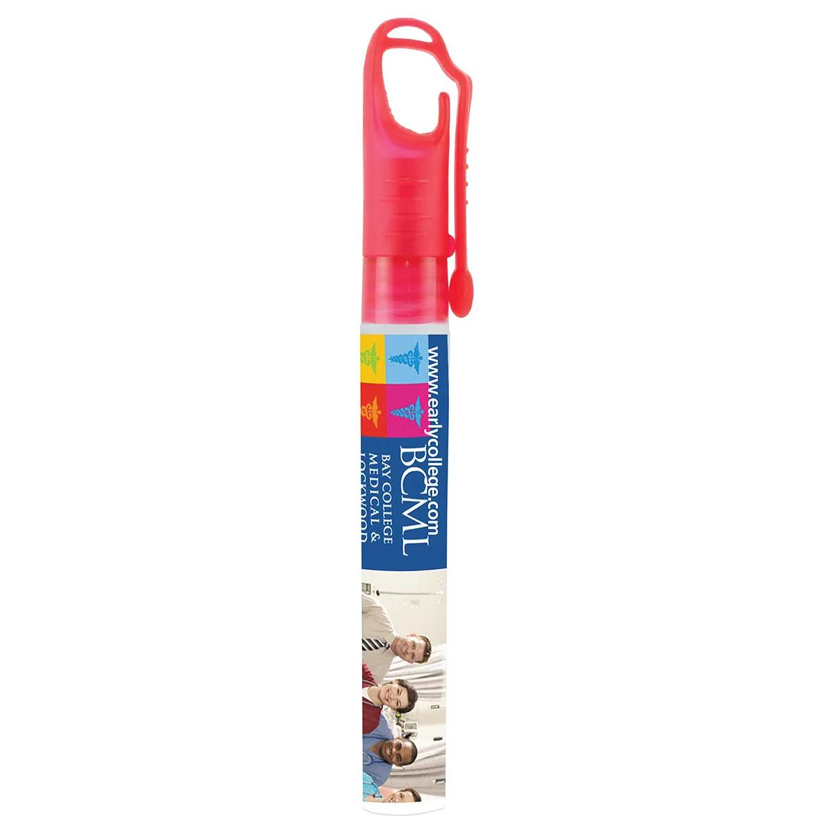 Hand Sanitizer Spray Bottle Full Color Carabiner - 10 ml - product view 3