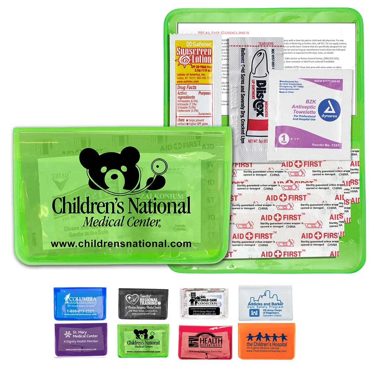 Sun Relief First Aid Kit 8 Piece Vinyl Pouch - 4.5 x 2.88 in