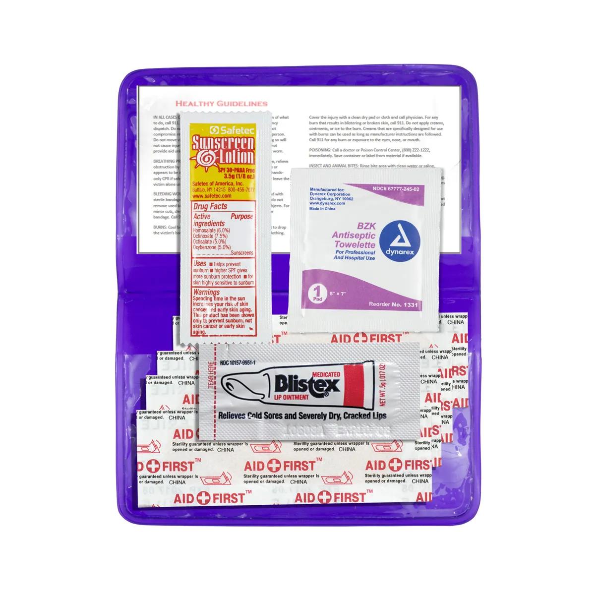 Sun Relief First Aid Kit 8 Piece Vinyl Pouch - 4.5 x 2.88 in - product view 7