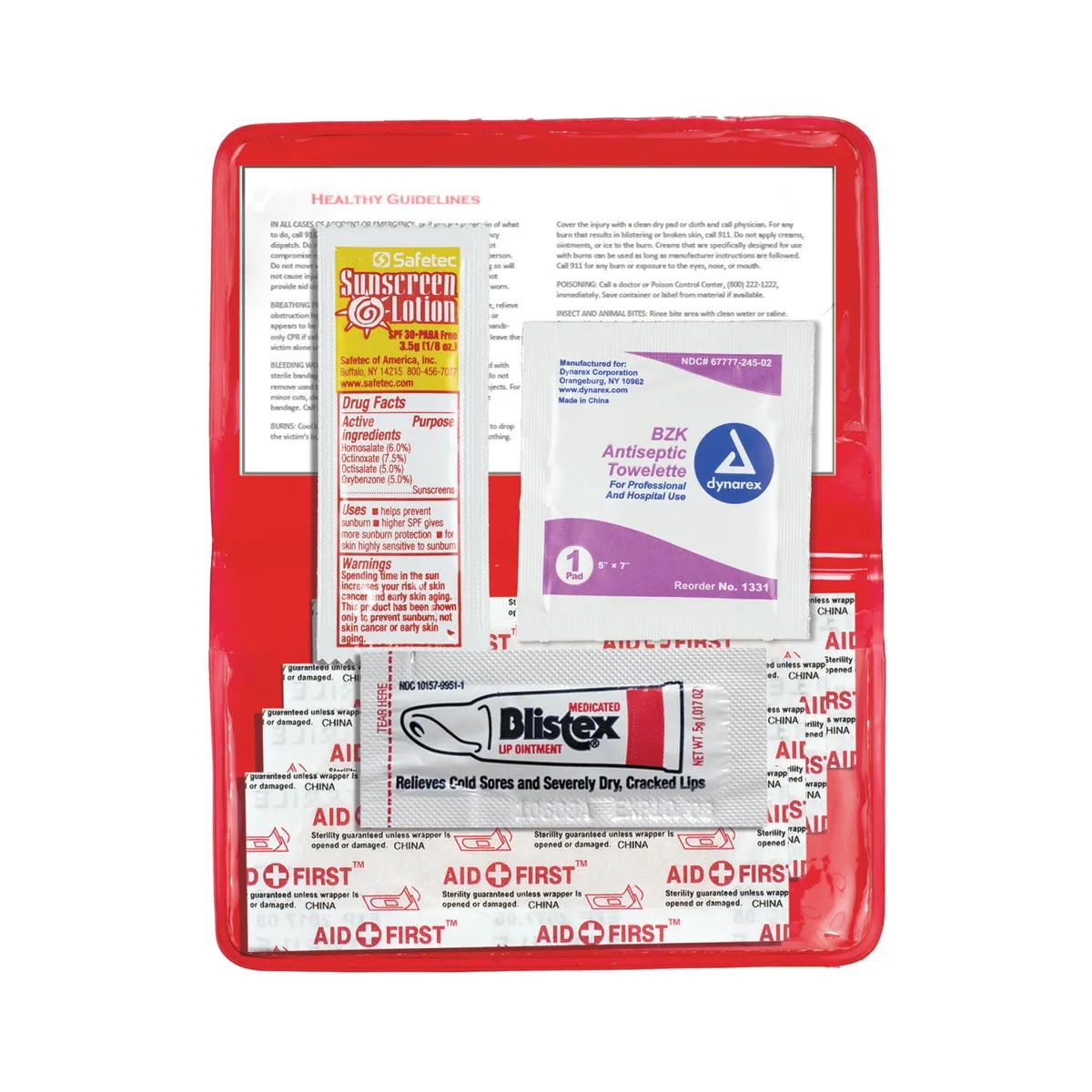 Sun Relief First Aid Kit 8 Piece Vinyl Pouch - 4.5 x 2.88 in - product view 8