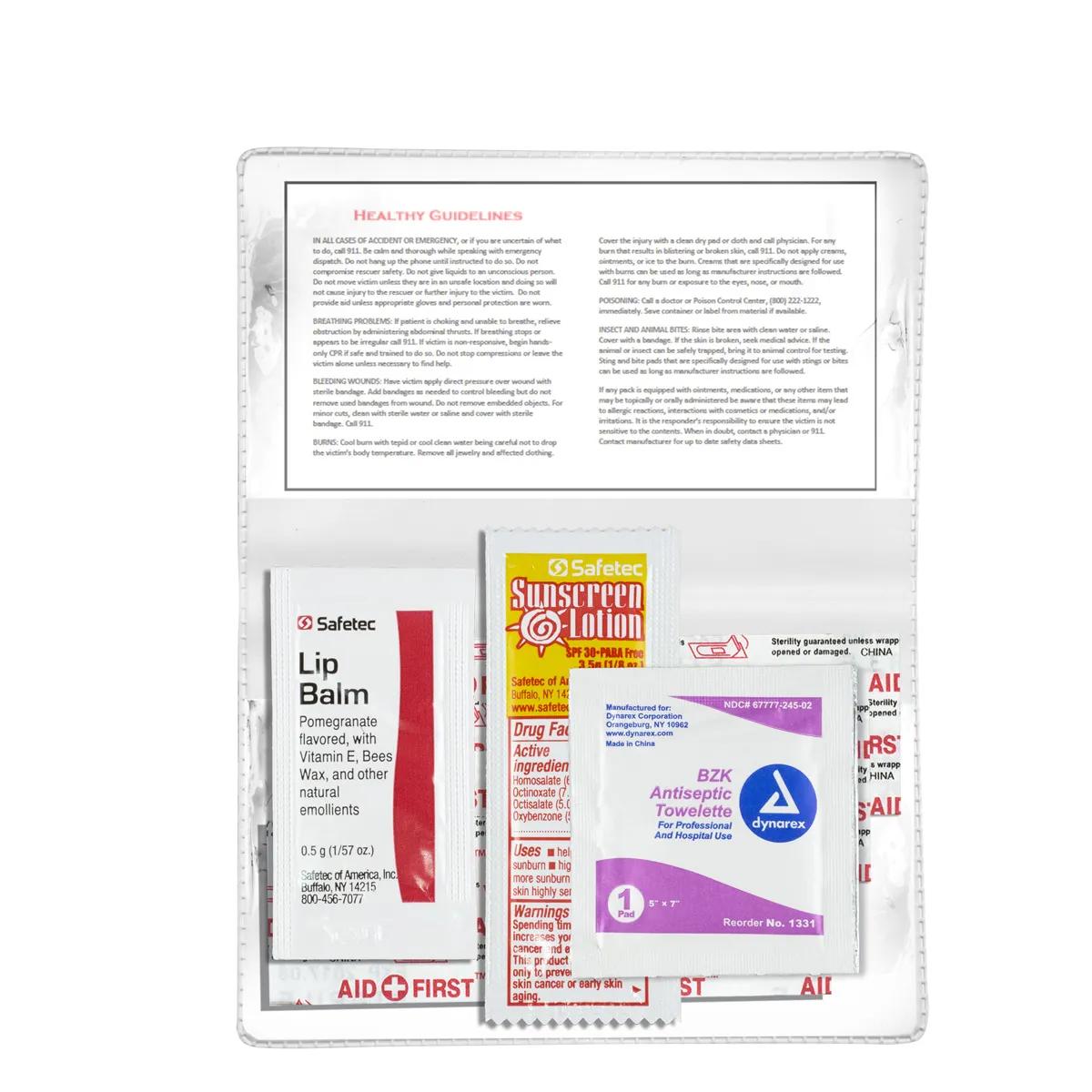 Sun Relief First Aid Kit 8 Piece Vinyl Pouch - 4.5 x 2.88 in - product view 9