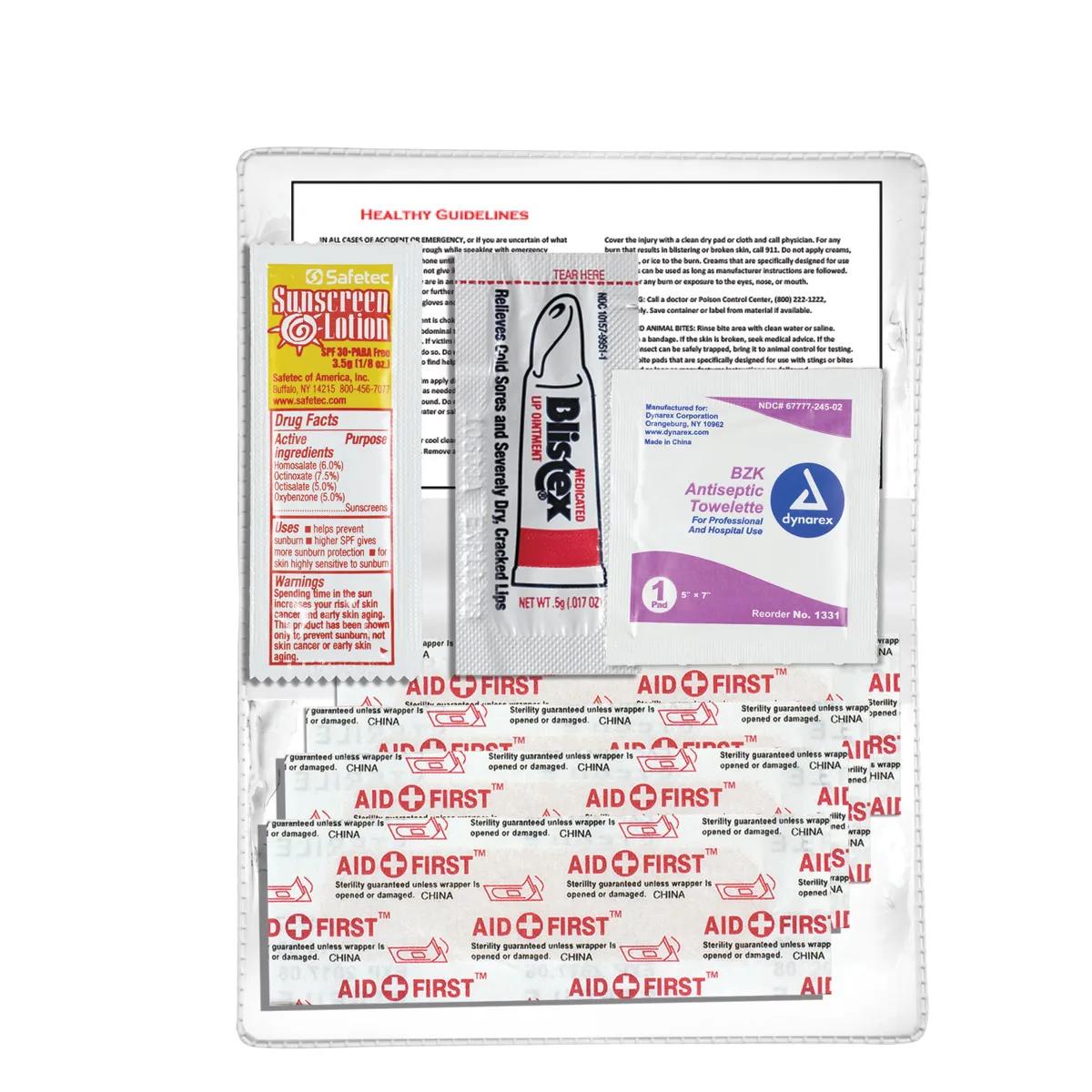 Sun Relief First Aid Kit 8 Piece Vinyl Pouch - 4.5 x 2.88 in - product view 10