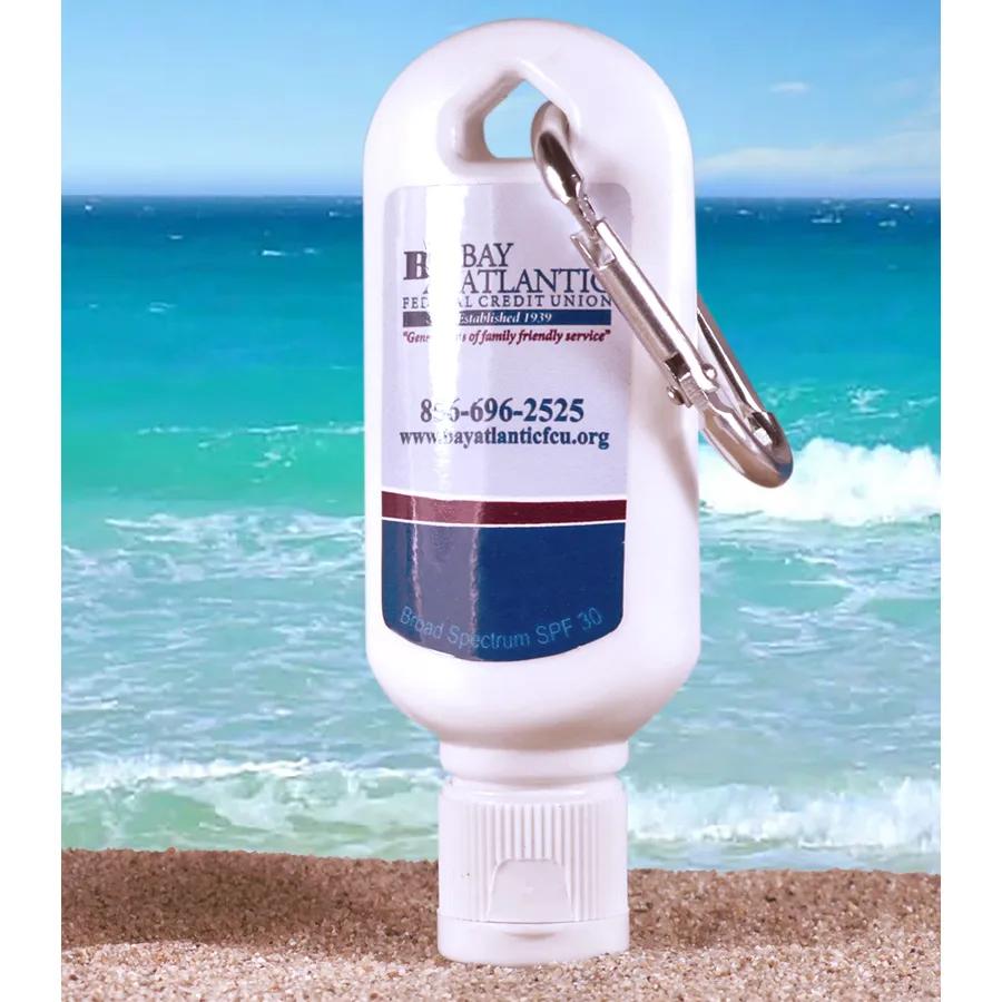 Sunscreen Lotion SPF30 with Carabiner Full Color - 1 oz - product view 2