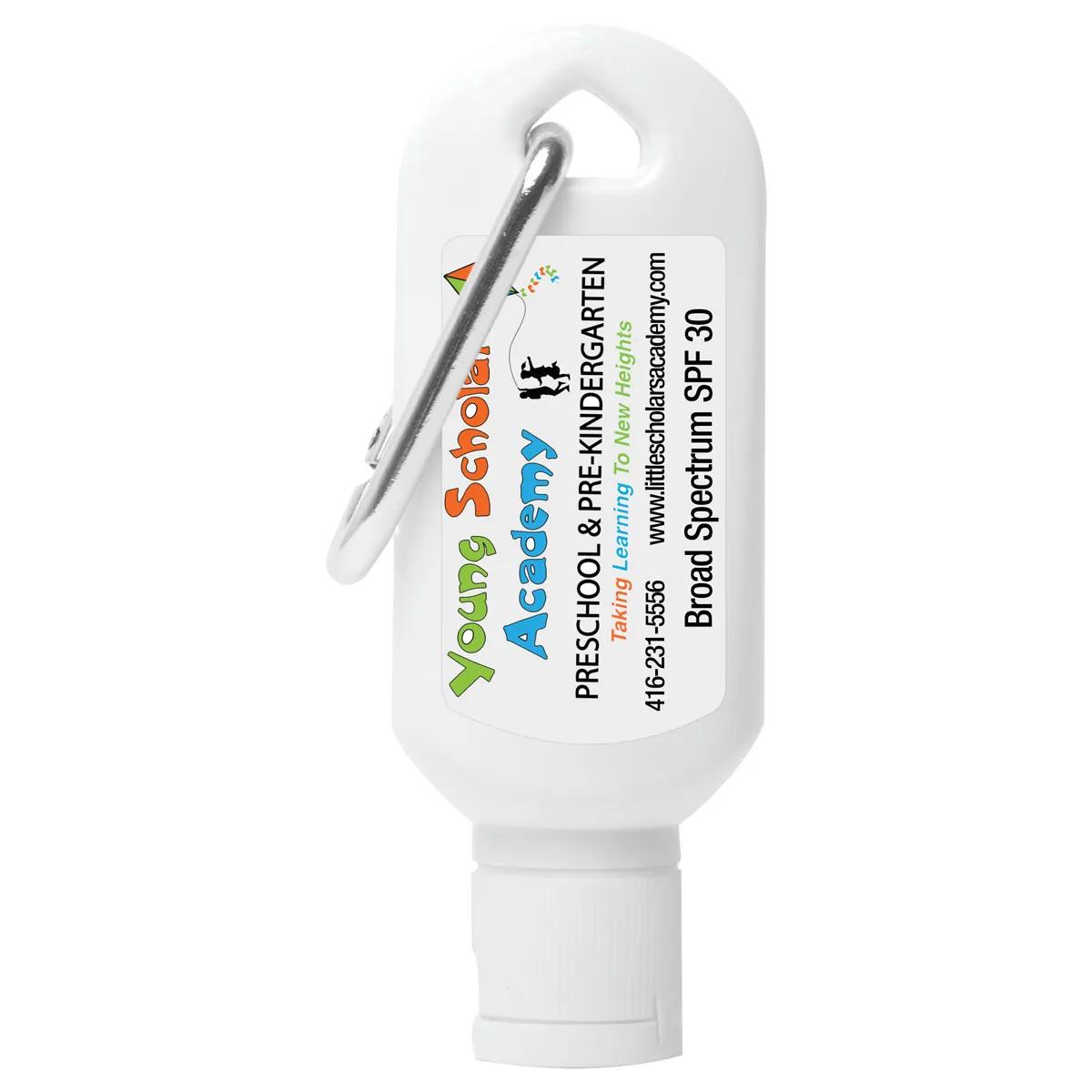 Sunscreen Lotion SPF30 with Carabiner Full Color - 1 oz - product view 3