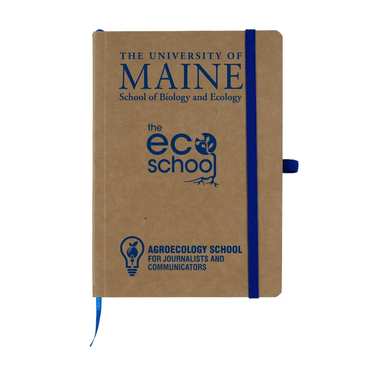 Eco Kraft Paper Notebook with Elastic Strap - 5 x 7 in - product view 3