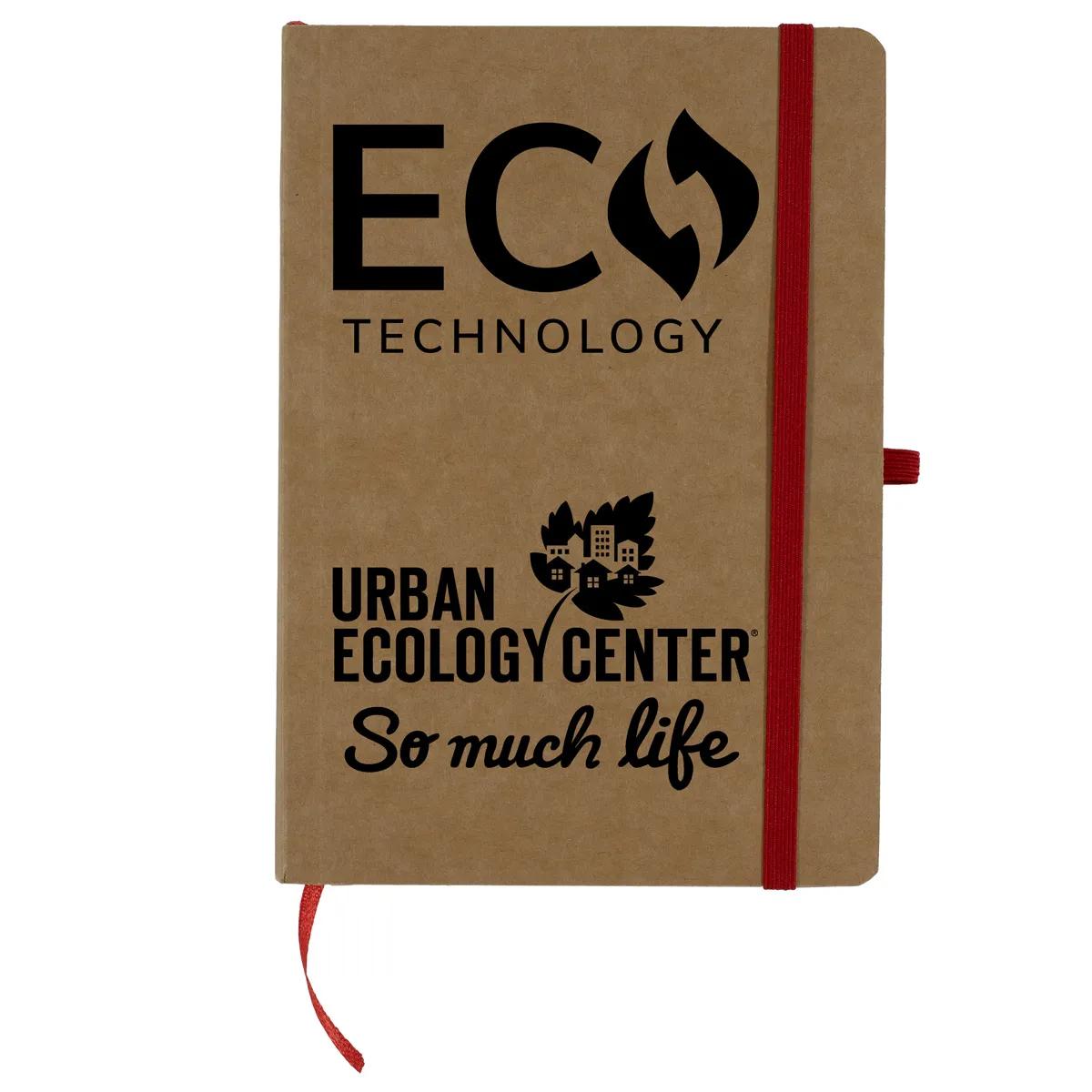 Eco Kraft Paper Notebook with Elastic Strap - 5 x 7 in - product view 4