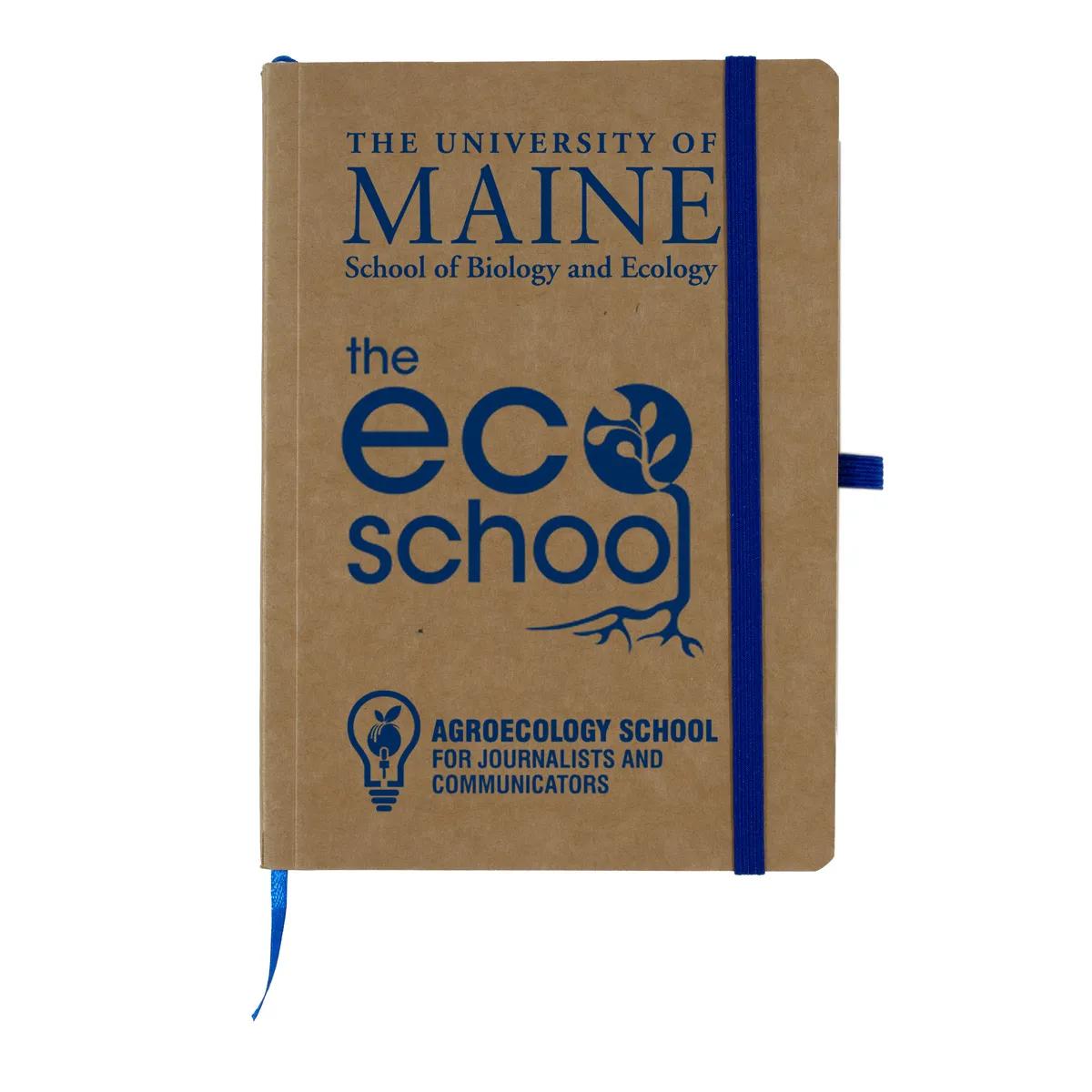 Eco Kraft Paper Notebook with Elastic Strap - 5 x 7 in - product view 5