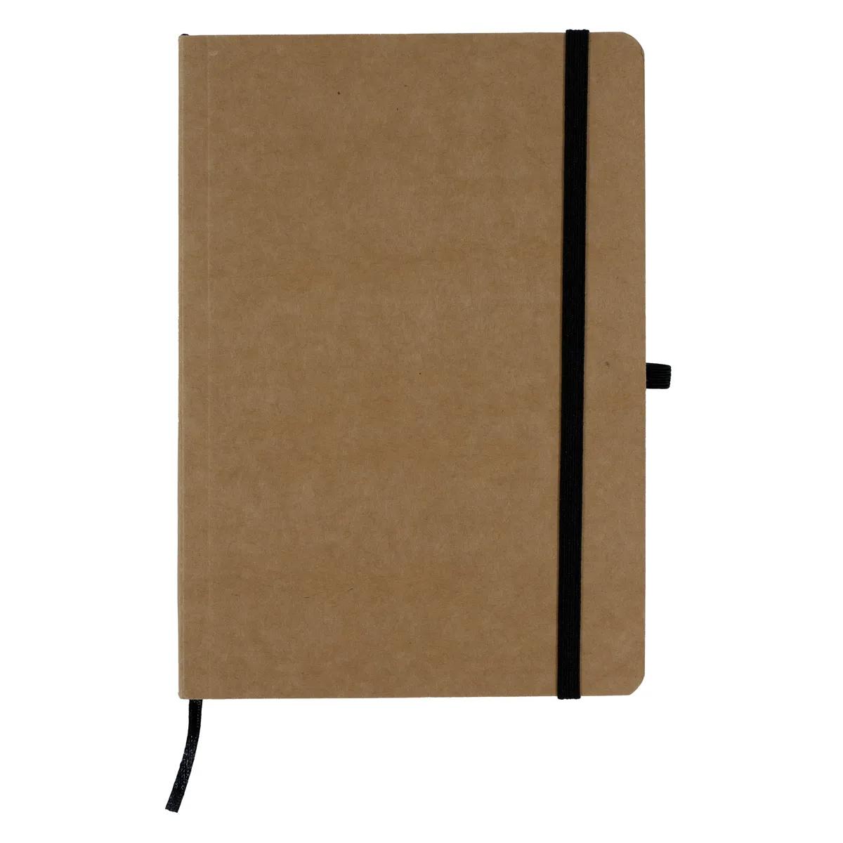 Eco Kraft Paper Notebook with Elastic Strap - 5 x 7 in - product view 7