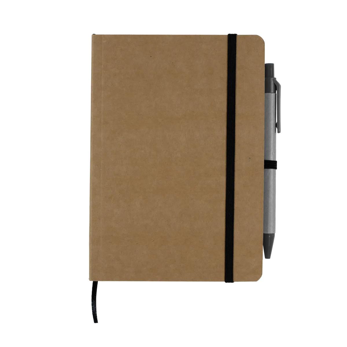 Eco Kraft Paper Notebook with Elastic Strap - 5 x 7 in - product view 8