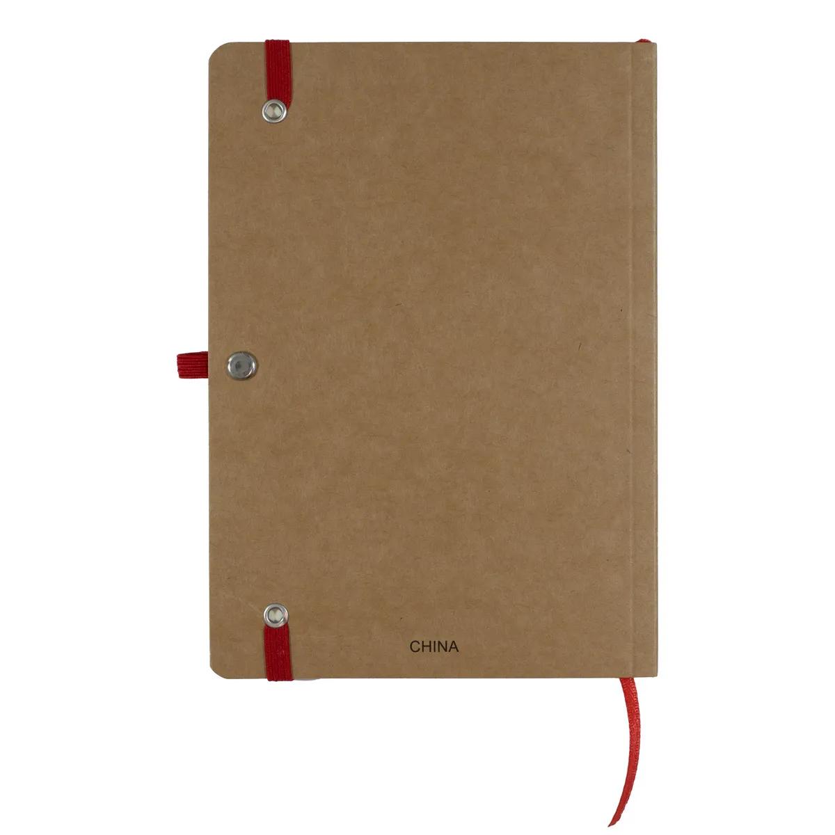 Eco Kraft Paper Notebook with Elastic Strap - 5 x 7 in - product view 11