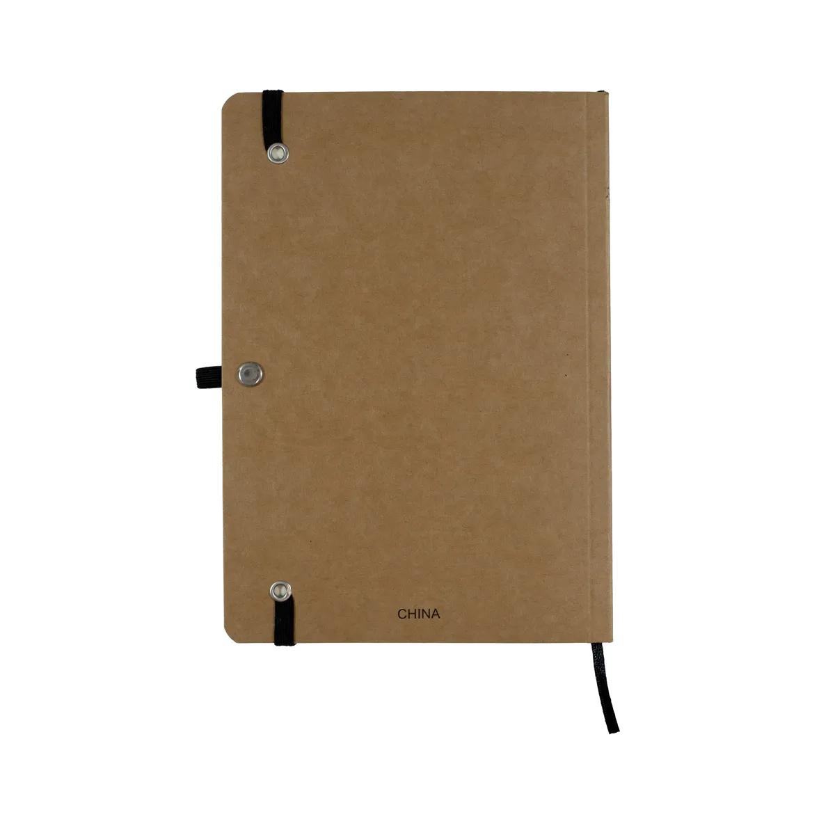 Eco Kraft Paper Notebook with Elastic Strap - 5 x 7 in - product view 12