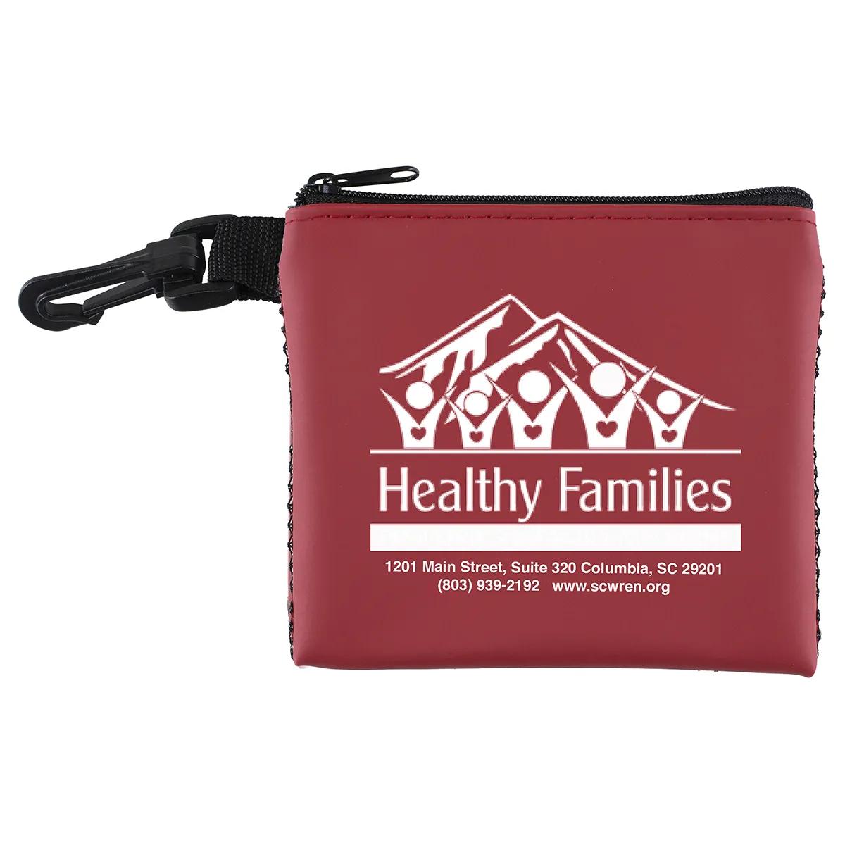 First Aid Kit Complete with Carabiner Hook - 5 x 4.25 in - product view 5