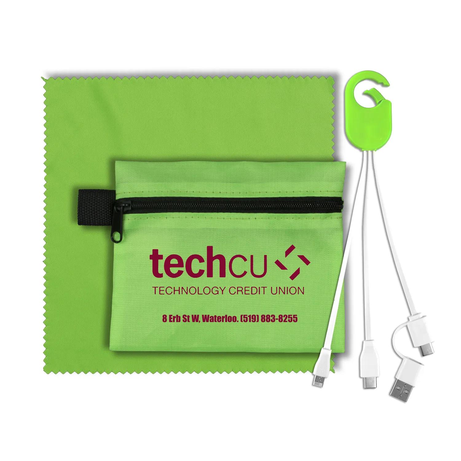 Mobile Tech Charging Kit in Zipper Pack Polyester - product view 11