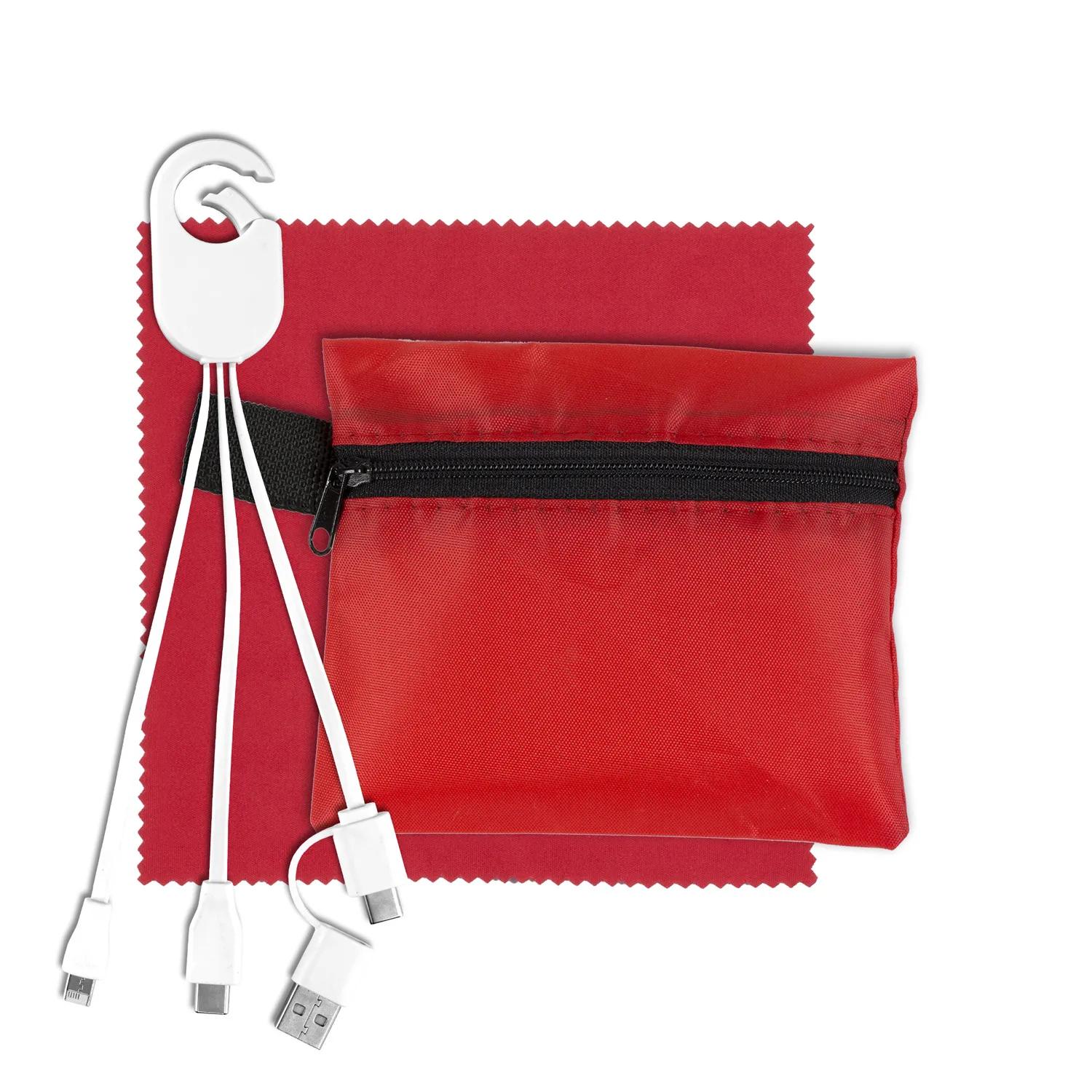 Mobile Tech Charging Kit in Zipper Pack Polyester - product view 20