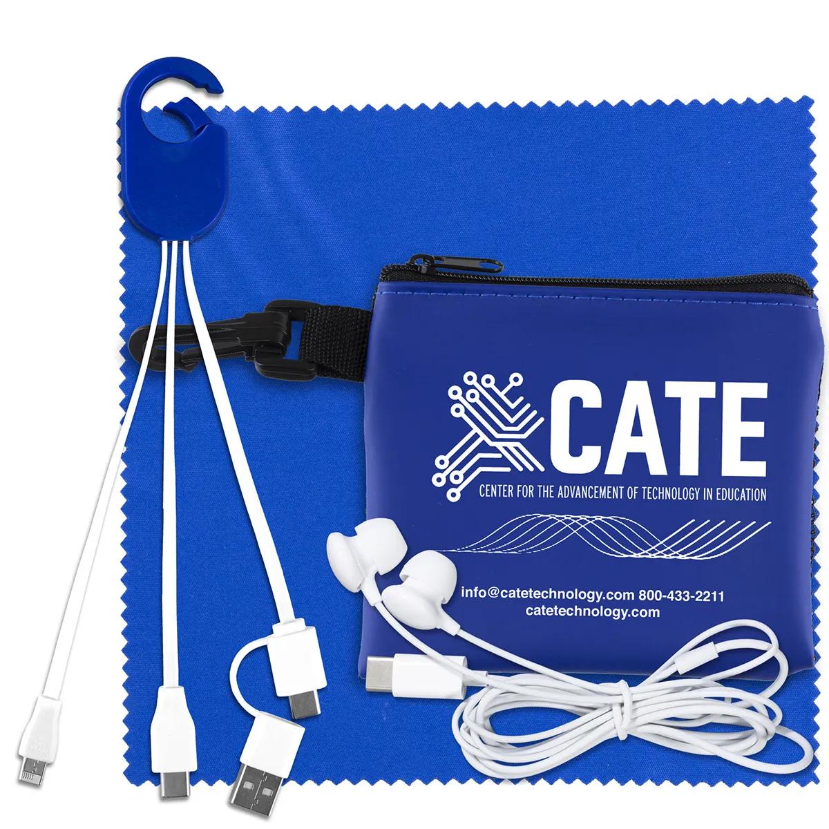 Mobile Tech Kit with Earbuds and Charging Cable Mesh - product view 2