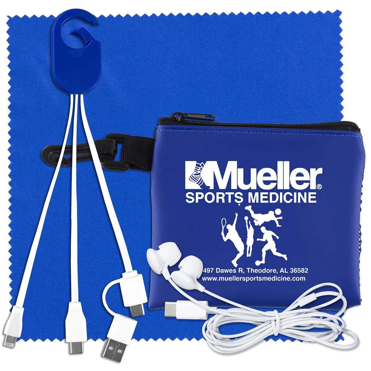 Mobile Tech Kit with Earbuds and Charging Cable Mesh - product view 5