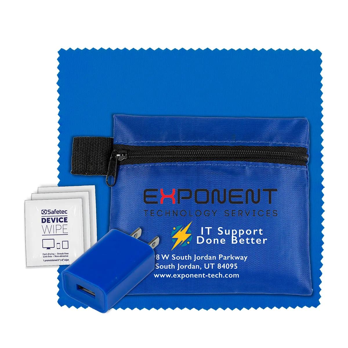 Tech Travel Kit with USB Wall Charger Polyester - product view 9