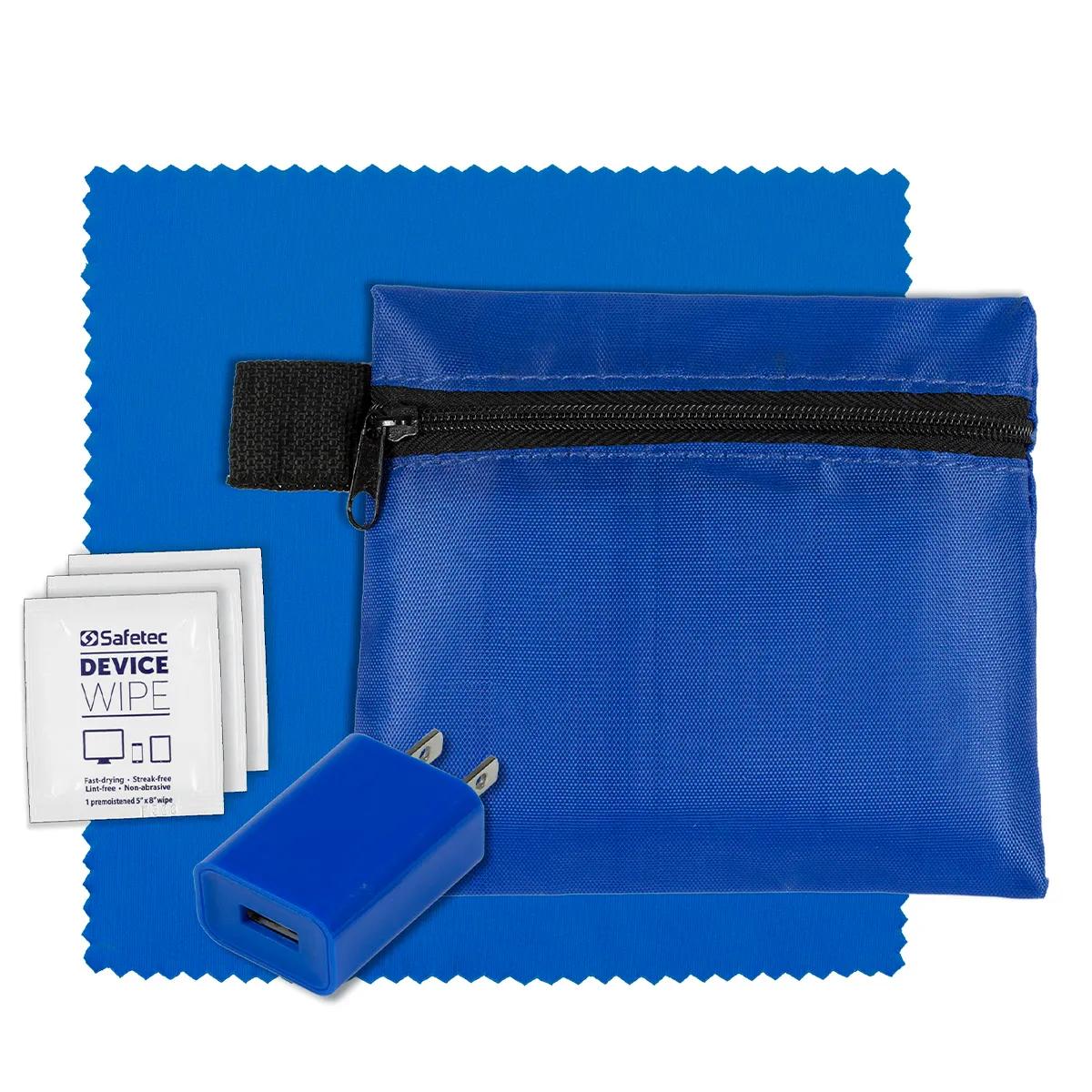 Tech Travel Kit with USB Wall Charger Polyester - product view 17