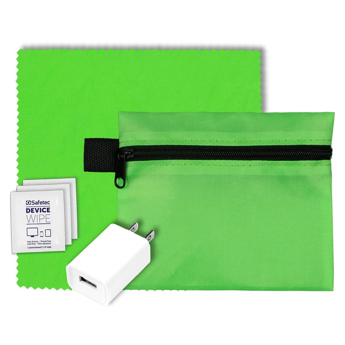 Tech Travel Kit with USB Wall Charger Polyester - product view 19