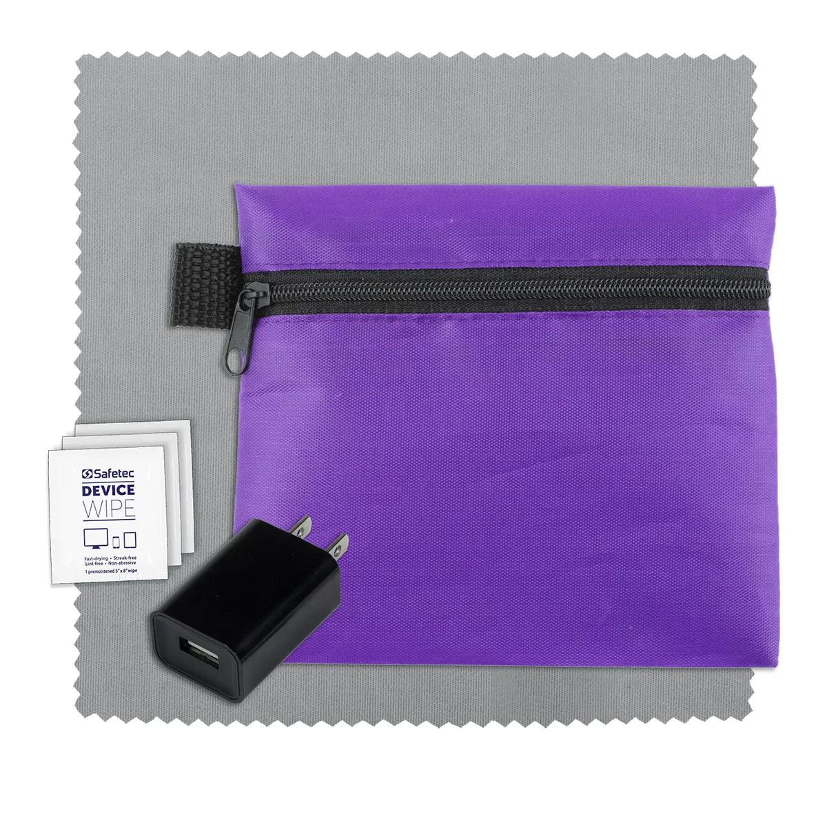 Tech Travel Kit with USB Wall Charger Polyester - product view 21