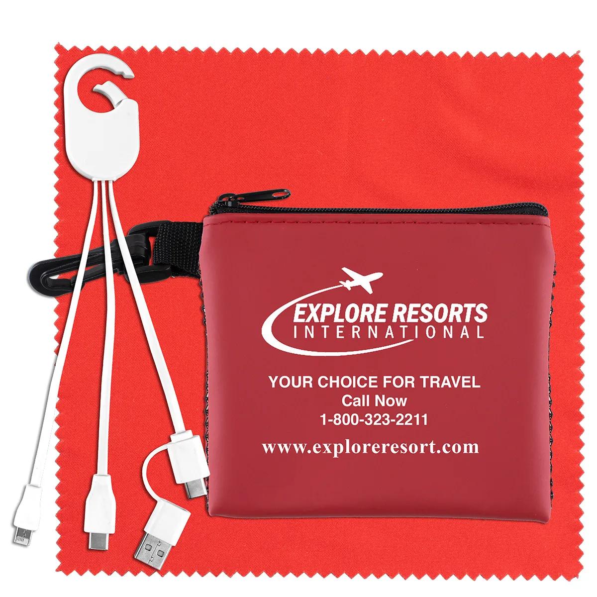 Mobile Tech Charging Cable Kit Mesh Zipper Pro - product view 3