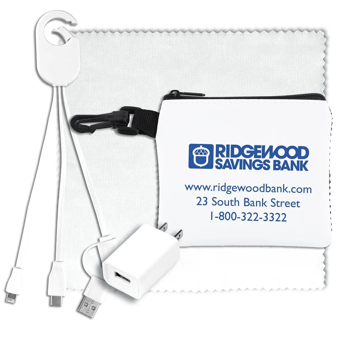 Tech Travel Kit Complete with Wall Charger Mesh - product view 4