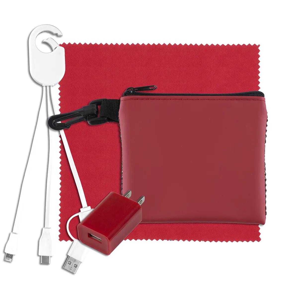 Tech Travel Kit Complete with Wall Charger Mesh - product view 5