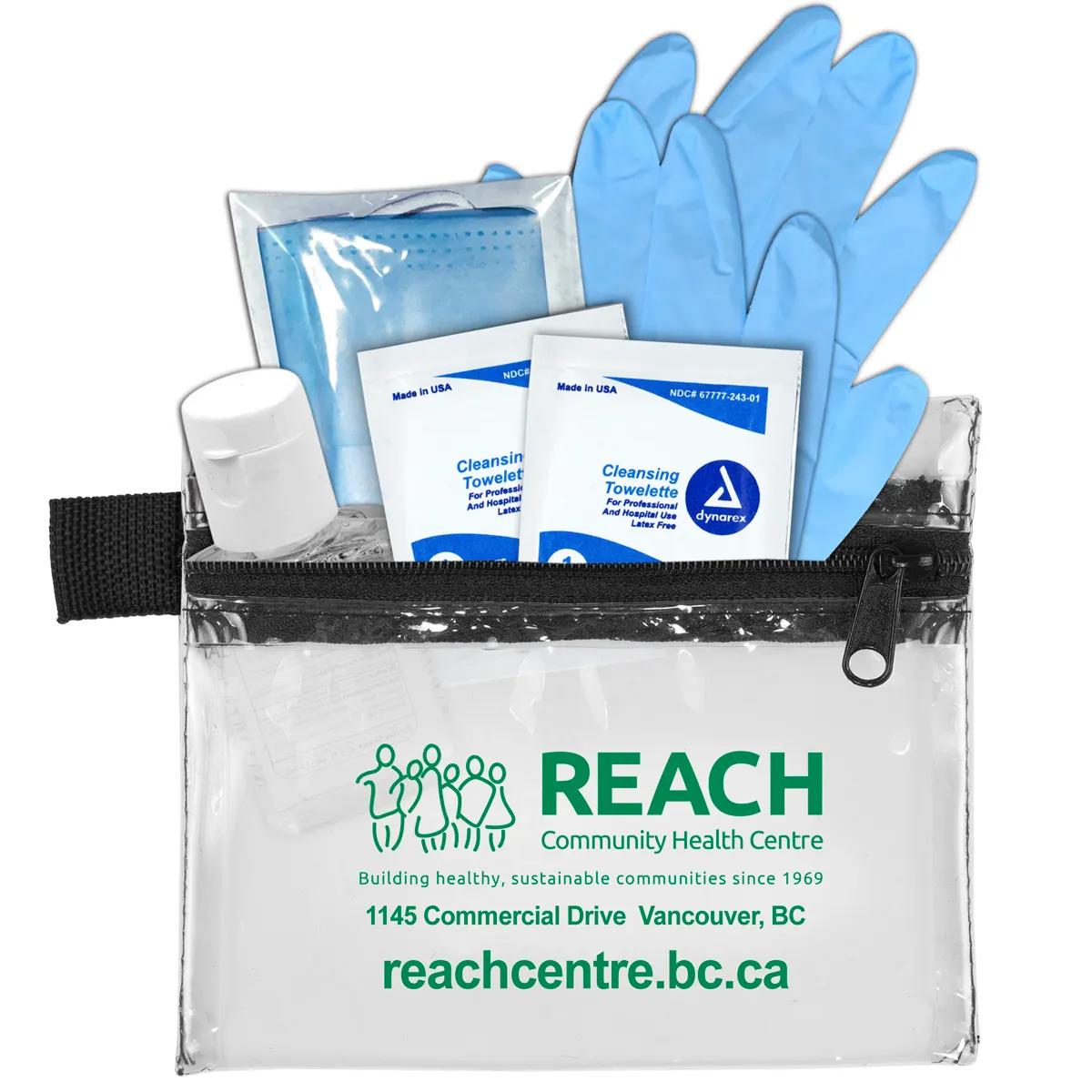 First Aid Kit 6 Piece Zipper Pouch Sanitizer - 5 x 4.25 in - product view 6